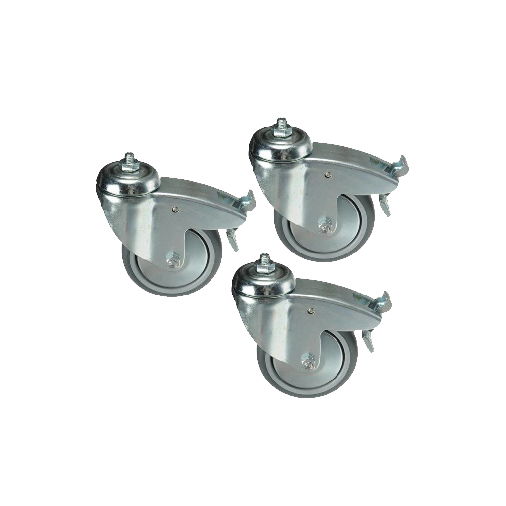 Manfrotto 104 Wheel Set with Brakes - 75MM, M10 Thread