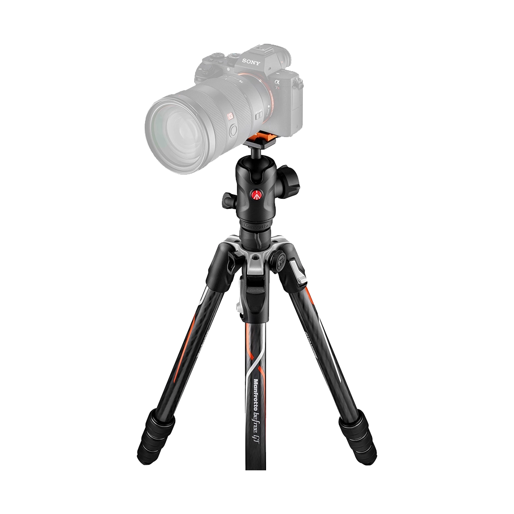 Manfrotto Befree GT Travel Carbon Fiber Tripod with 496 Ball Head for Sony a Series Cameras (Black)