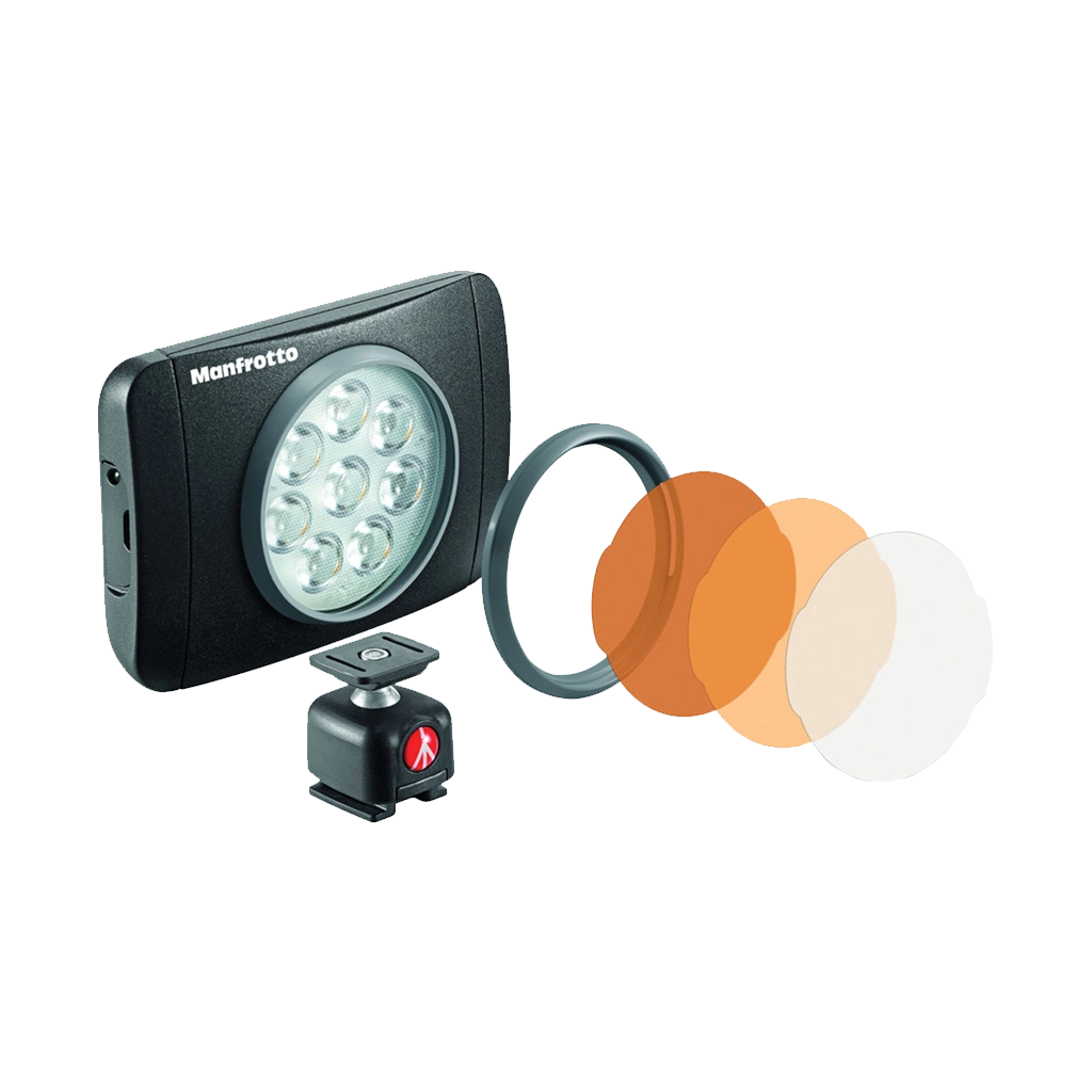 Manfrotto MLUMIEMU-BK Lumimuse 8 (Muse) LED Light with Accessories