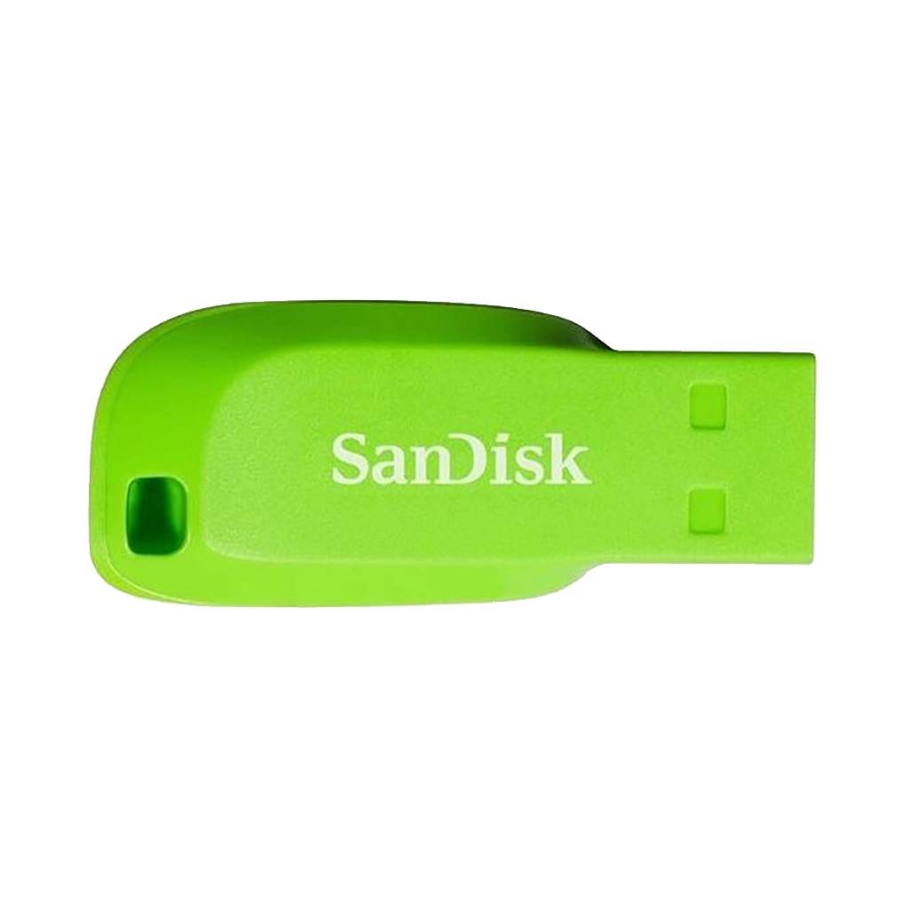 SanDisk 16GB Cruzer Blade USB Flash Drive - ELECTRIC GREEN