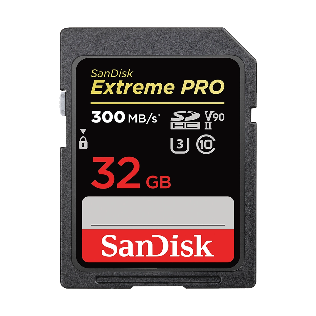 SanDisk 32GB Extreme PRO 300MB/s UHS-II V90 SDHC Memory Card