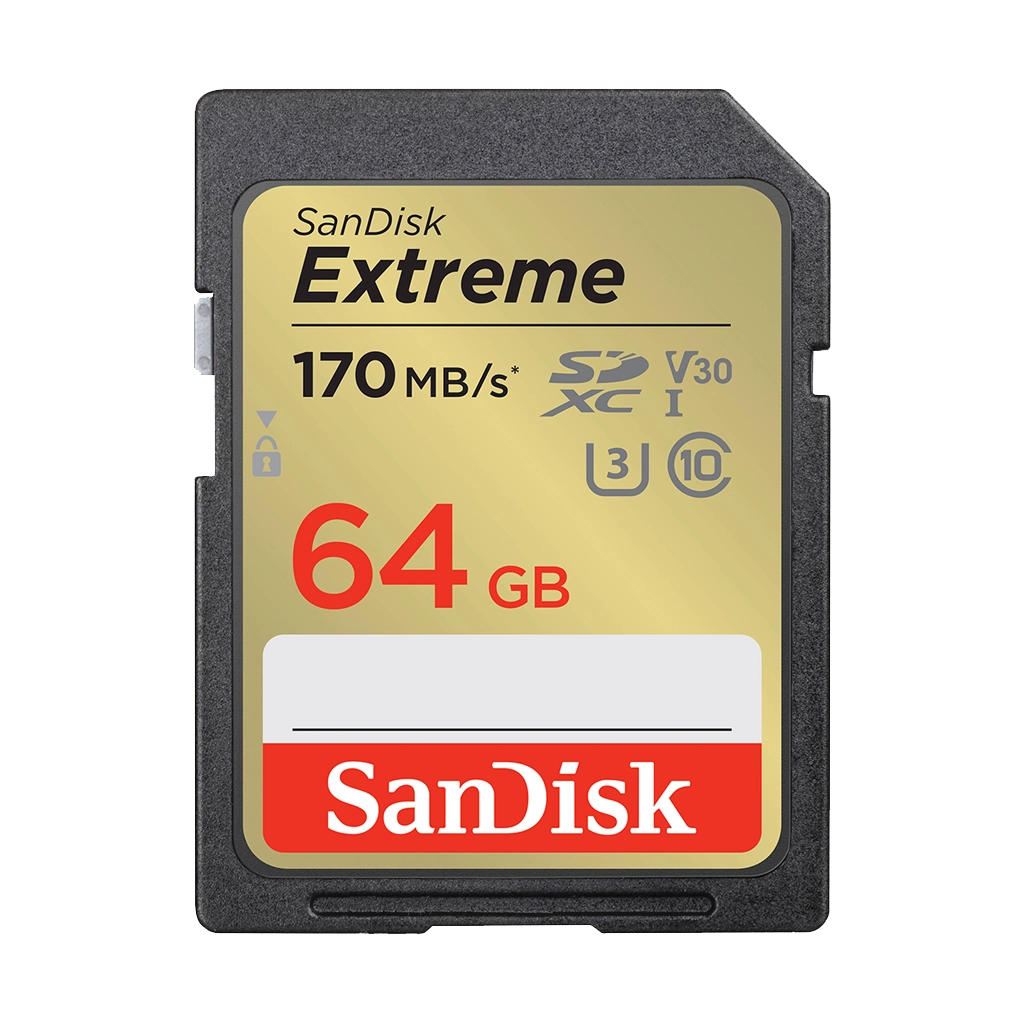 SanDisk 64GB Extreme 170MB/s UHS-I SDHC Memory Card