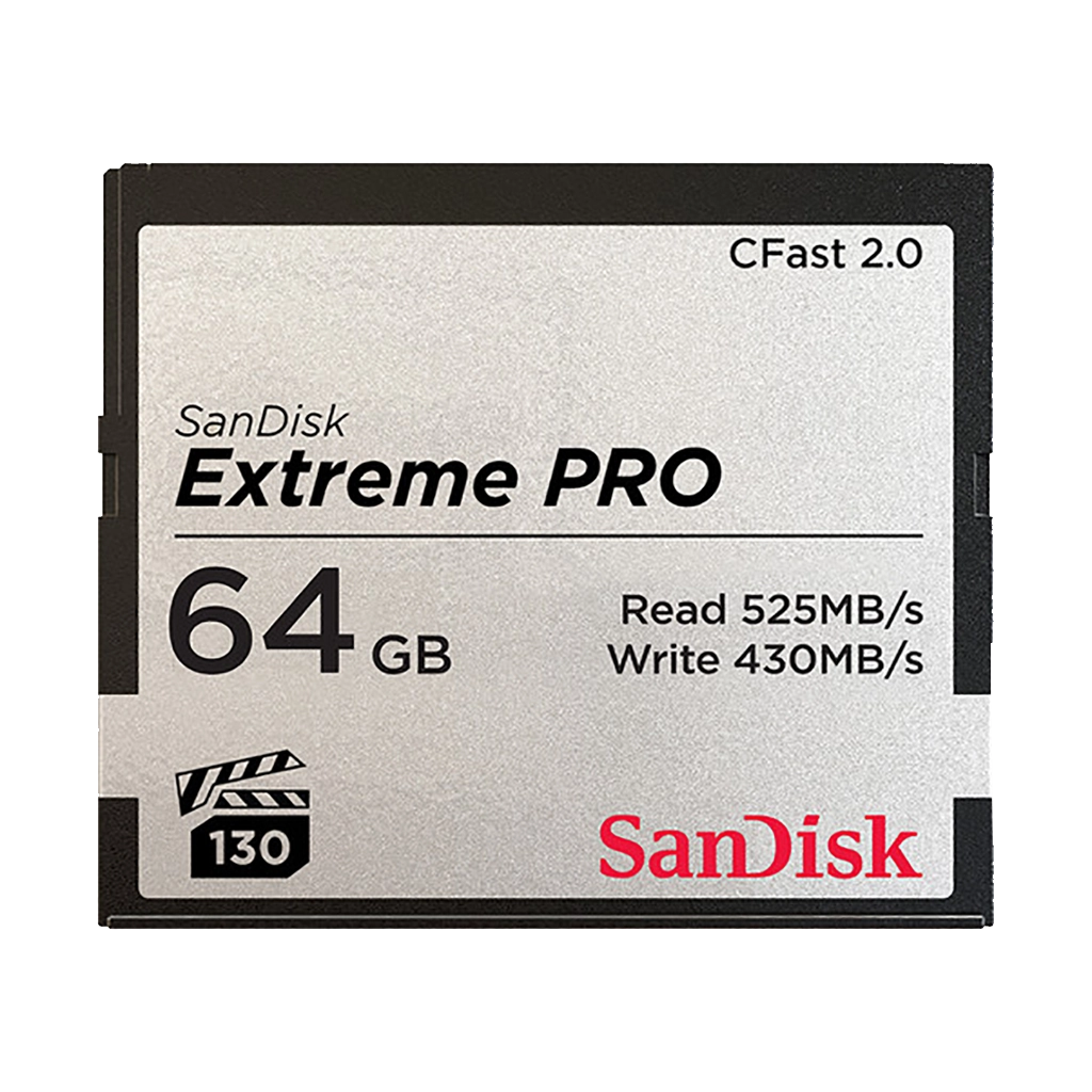 SanDisk 64GB Extreme PRO 525MB/s CFast 2.0 Memory Card