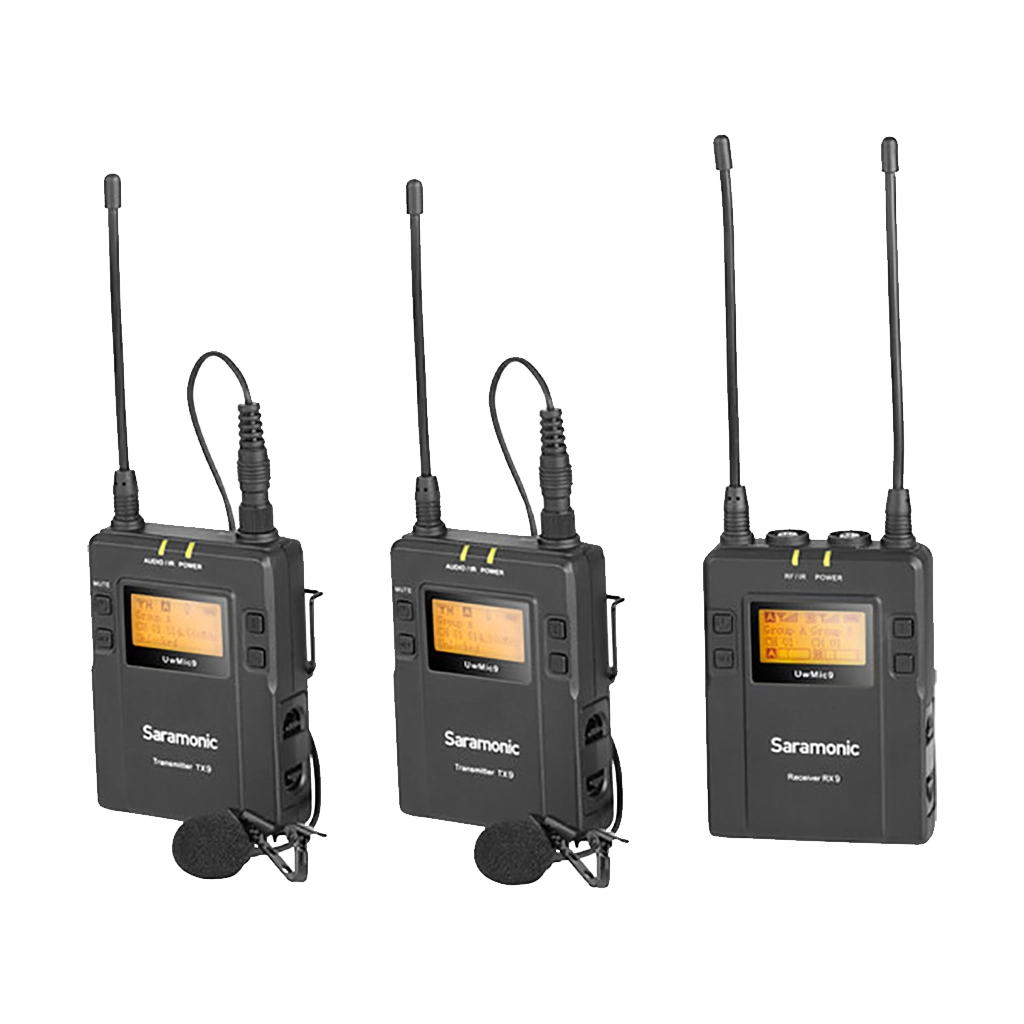 Saramonic UwMic9 2-Person Camera-Mount Wireless Omni Lavalier Microphone System (514 to 596 MHz)