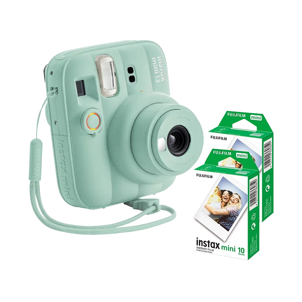 Fujifilm Instax Mini 13 Instant Film Camera Combo with 2 Films (Lagoon Green)