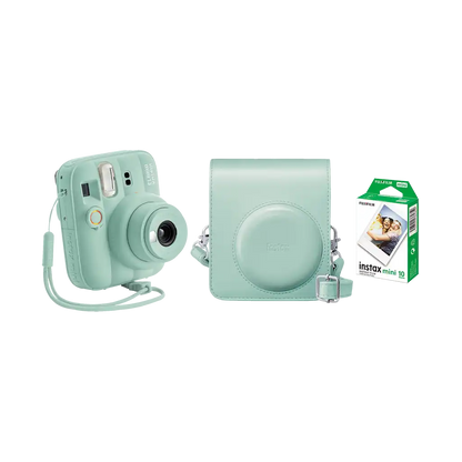 Fujifilm Instax Mini 13 Instant Film Camera Combo with 1 Film and Case (Lagoon Green)