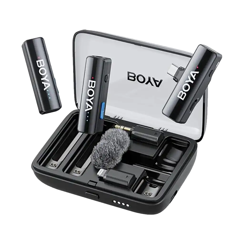 Boya BOYALINK 2 3-in-1 2-Person Wireless Microphone System with Interchangeable Connectors (2.4 GHz)