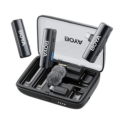 Boya BOYALINK 2 3-in-1 2-Person Wireless Microphone System with Interchangeable Connectors (2.4 GHz)
