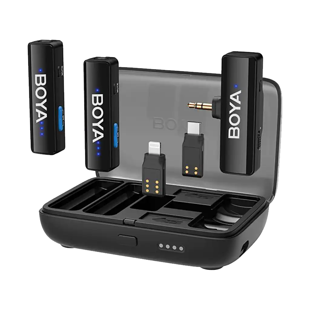 Boya BOYALINK 2 3-in-1 2-Person Wireless Microphone System with Interchangeable Connectors (2.4 GHz)