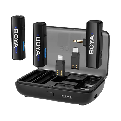 Boya BOYALINK 2 3-in-1 2-Person Wireless Microphone System with Interchangeable Connectors (2.4 GHz)