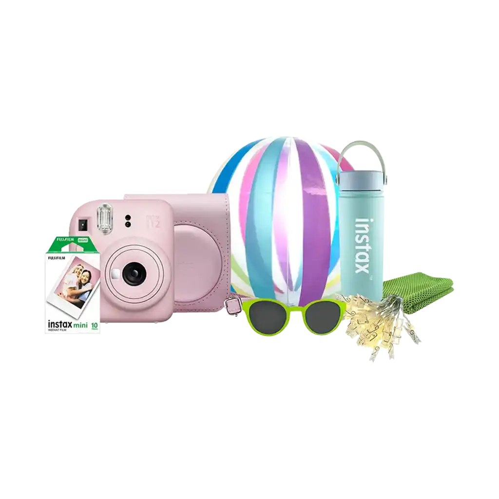 Fujifilm Instax Mini 12 Instant Film Camera (Blossom Pink) Festive Bundle