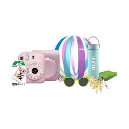 Fujifilm Instax Mini 12 Instant Film Camera (Blossom Pink) Festive Bundle