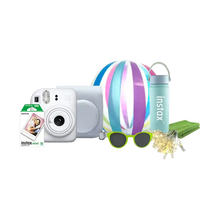 Fujifilm Instax Mini 12 Instant Film Camera (Clay White) Festive Bundle