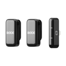 Rode Wireless Micro 2-Person Ultracompact Wireless Microphone System with USB-C Connector (2.4 GHz, Black)