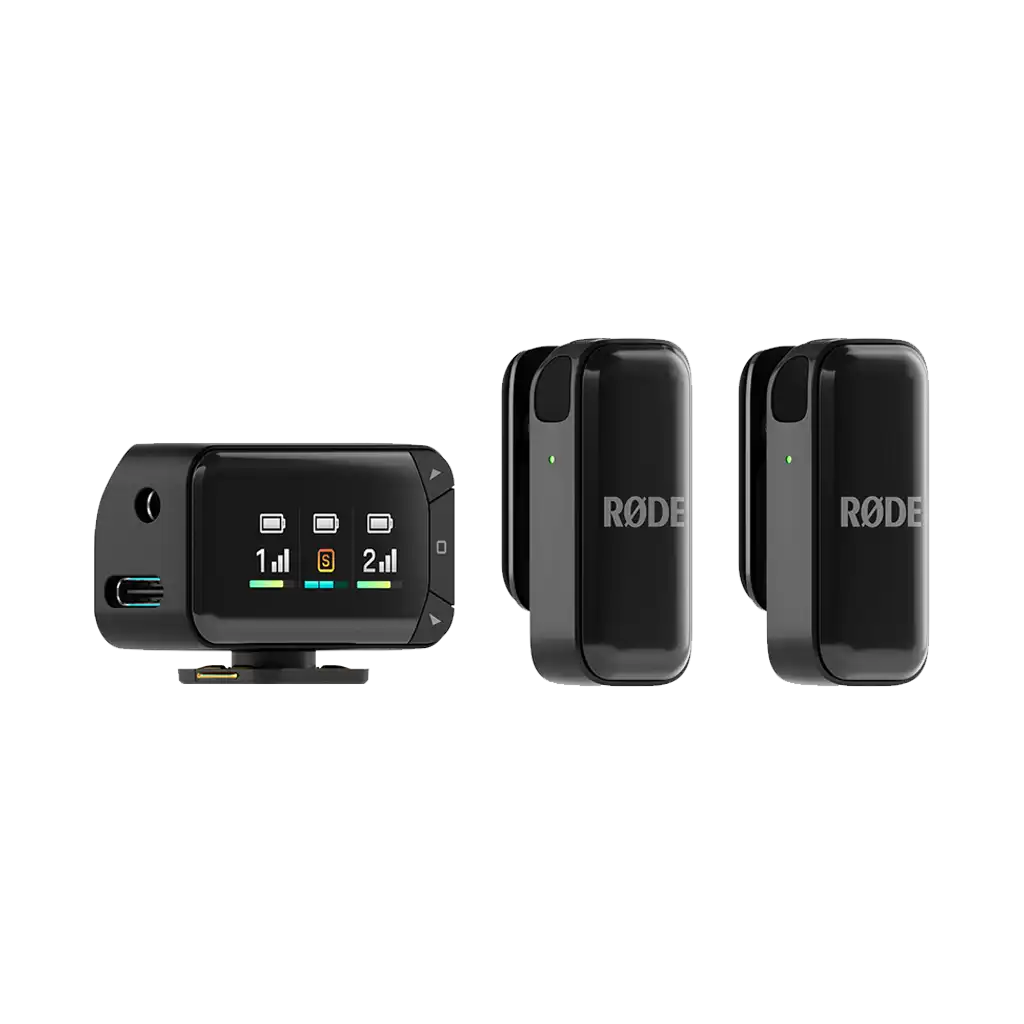 Rode Wireless Micro 2-Person Ultracompact Wireless Microphone Pro System for Cameras and Mobile Devices (2.4 GHz)
