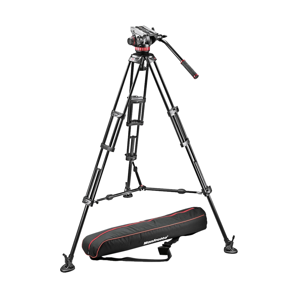 USED Manfrotto 546GB Legs with MVH502A Head Video Tripod Kit - Rating 8/10 (S45318)