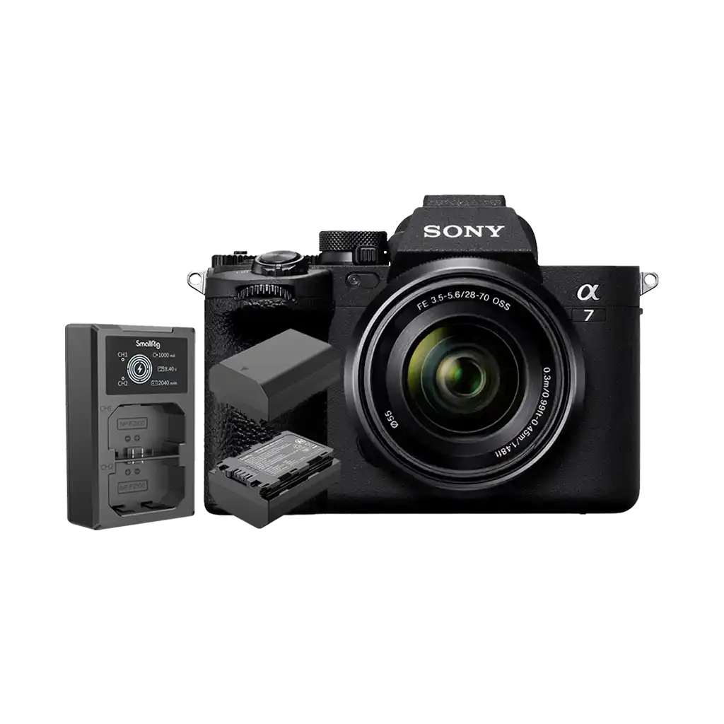 Sony Alpha A7 IV Mirrorless Digital Camera with FE 28-70mm f3.5-5.6 OSS Lens and FREE SmallRig NP-FZ100 2-Battery Kit with Dual Charger - 3824B (Valued at R1,590)