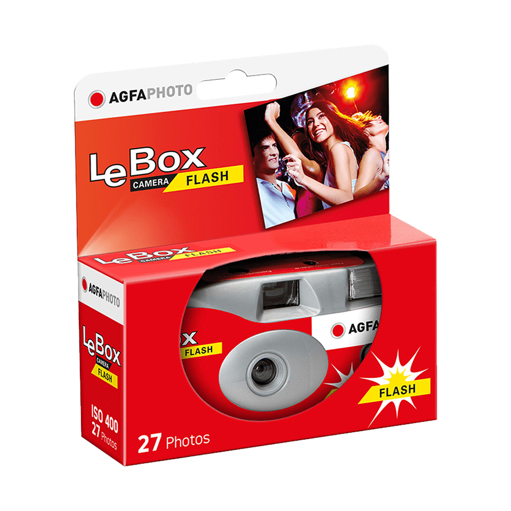 AgfaPhoto LeBox Colour Single-Use Camera (35mm Roll Film, 27 Exposures)