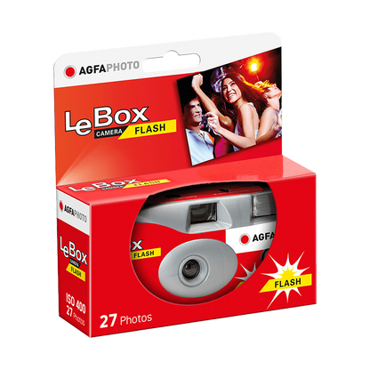 AgfaPhoto LeBox Colour Single-Use Camera (35mm Roll Film, 27 Exposures)