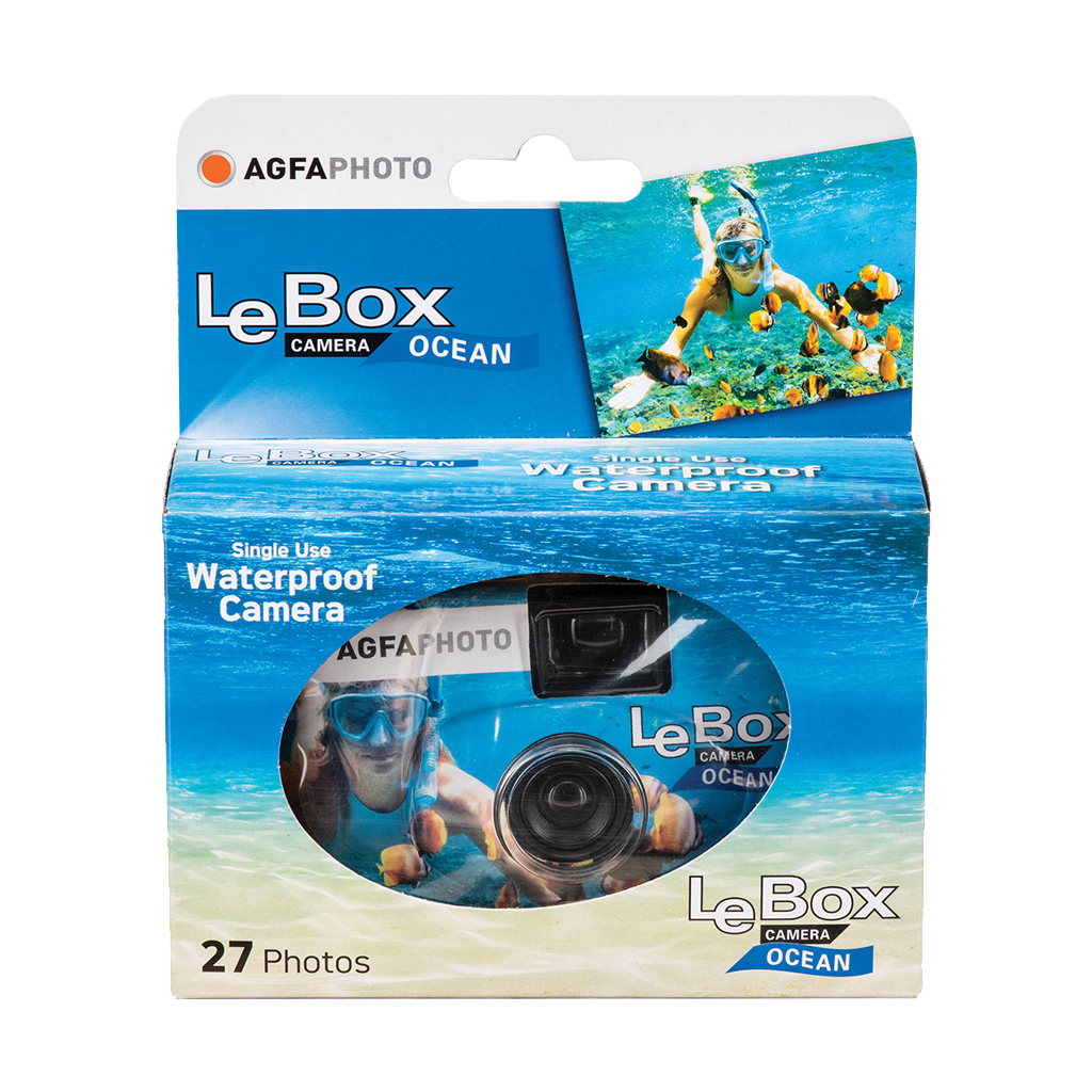 AgfaPhoto LeBox Single-Use Ocean Waterproof Camera (35mm Roll Film, 27 Exposures)