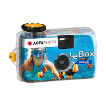 AgfaPhoto LeBox Single-Use Ocean Waterproof Camera (35mm Roll Film, 27 Exposures)