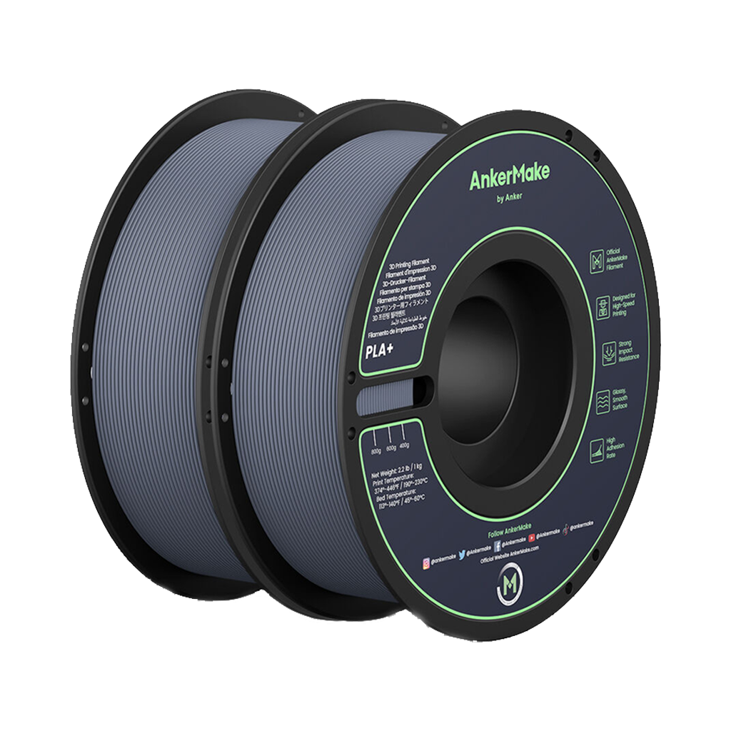 AnkerMake PLA+ Filament (2-Pack, Gray)