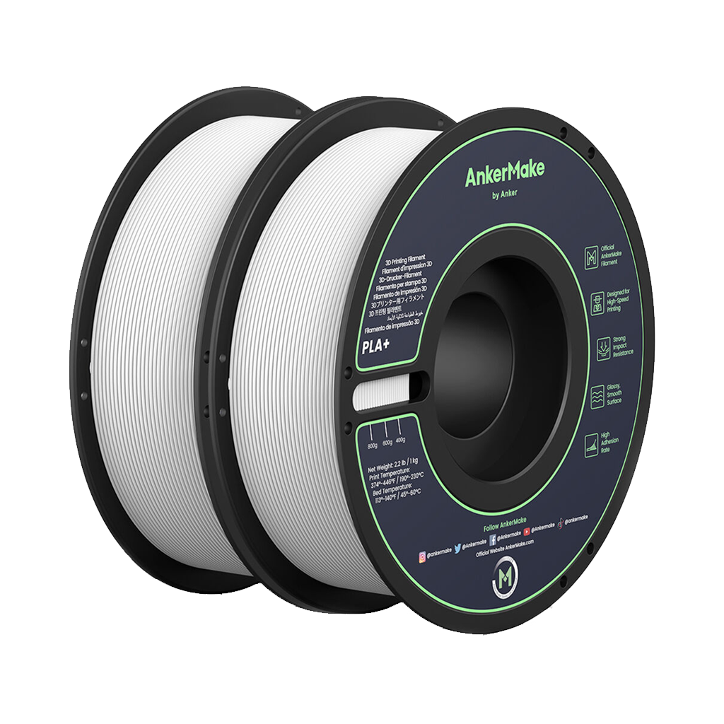 AnkerMake PLA+ Filament (2-Pack, White)