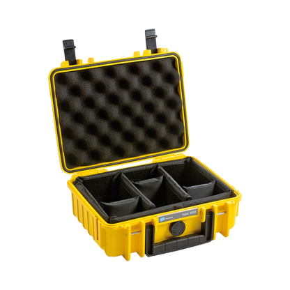 B&W International Type 1000 Outdoor Hard Case with Padded Dividers (Yellow)
