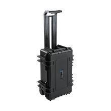 B&W Type 6600 Black Case With Foam Inserts on Wheels