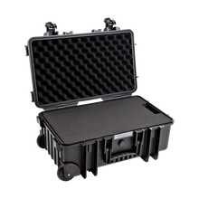 B&W Type 6600 Black Case With Foam Inserts on Wheels