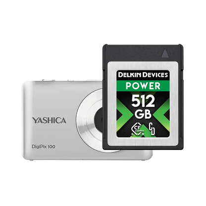 Delkin Devices 512GB POWER 4.0 CFexpress Type B Memory Card with FREE YASHICA DigiPix 100 (Valued at R1,495)