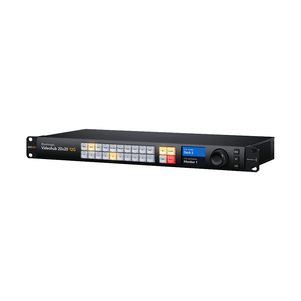 Blackmagic Design Videohub 20x20 12G Zero-Latency Video Router