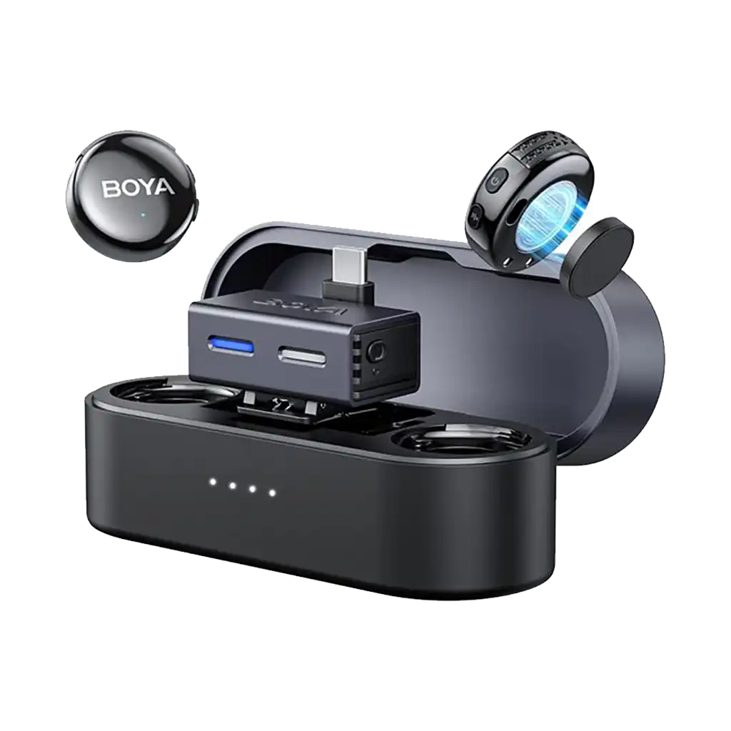 Boya BOYALINK 3 AI-Powered 2-Person Wireless Microphone System for Cameras and Mobile Devices (2.4 GHz)
