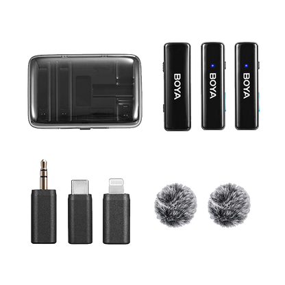 BOYA BOYALINK 2-Person All-in-One Wireless Microphone System with Interchangeable Connectors (2.4 GHz)
