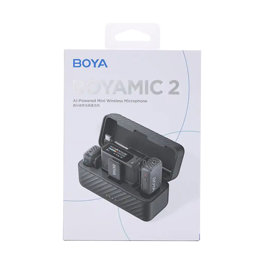 Boya BOYAMIC 2 AI-Powered 2-Person Wireless Microphone System for Cameras and Mobile Devices (2.4 GHz)
