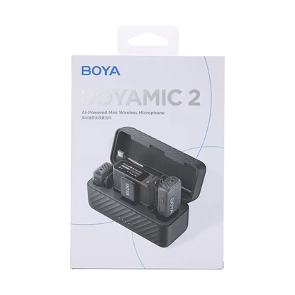 Boya BOYAMIC 2 AI-Powered 2-Person Wireless Microphone System for Cameras and Mobile Devices (2.4 GHz)