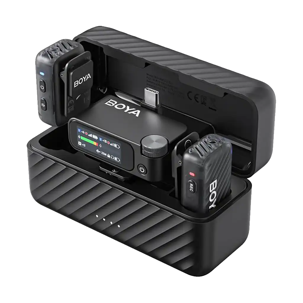 Boya BOYAMIC 2 AI-Powered 2-Person Wireless Microphone System for Cameras and Mobile Devices (2.4 GHz)