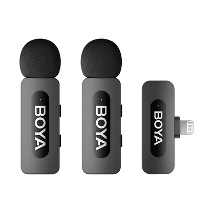 Boya BY-V3 2-Person Wireless Microphone System with Lightning Connector for Mobile Devices (2.4 GHz)