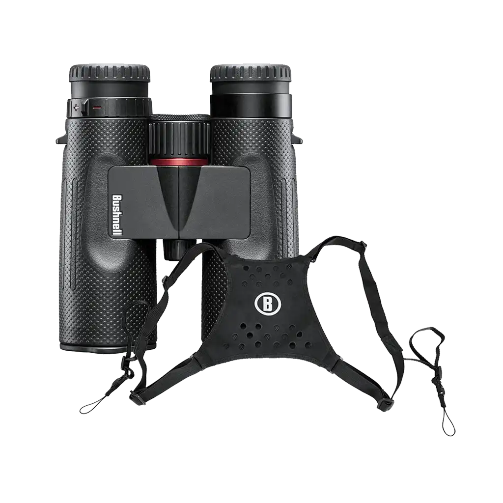 Bushnell 10x42 Nitro Binoculars (Black) with Free Bushnell Universal Bino Harness (Valued at R595)