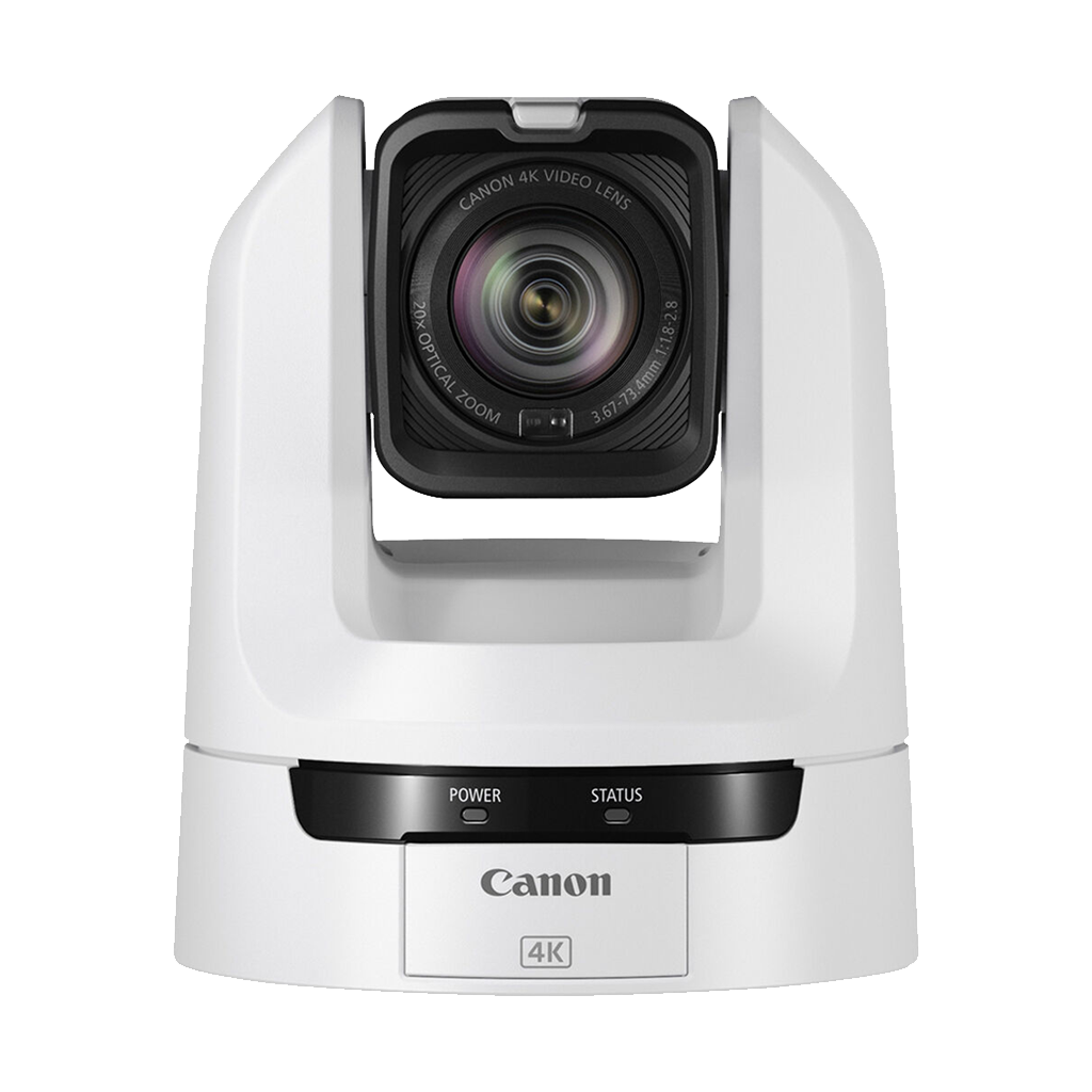 Canon CR-N100 4K NDI PTZ Camera with 20x Zoom (Titanium White)