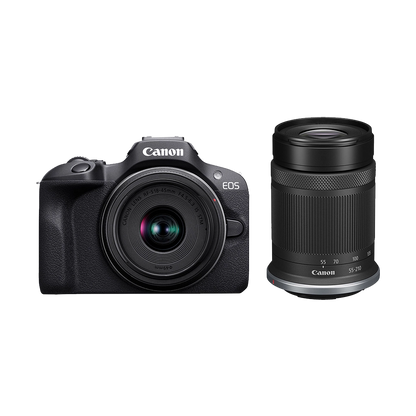 Canon EOS R100 Mirrorless Camera with 18-45mm and 55-210mm Lens Kit