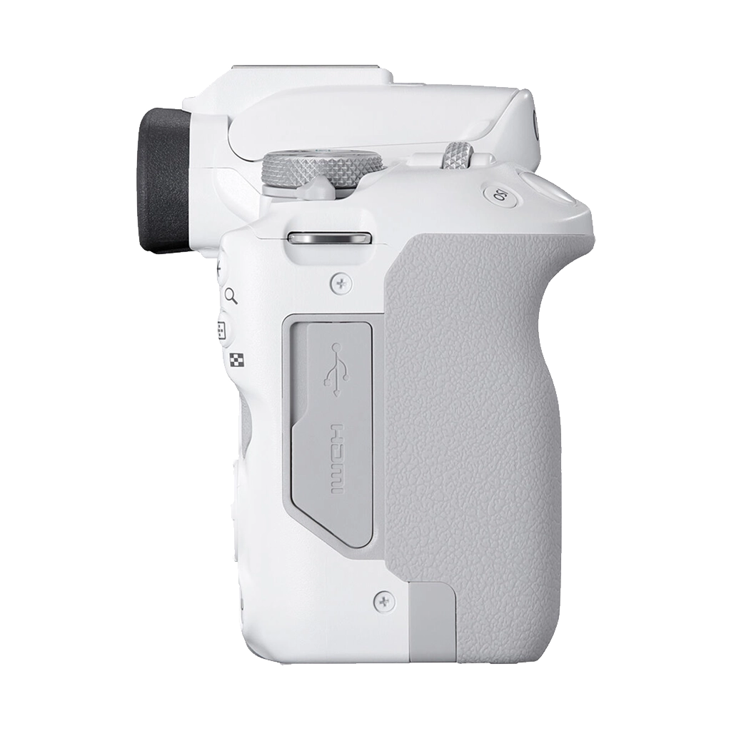 White R50 Camera Canon EOS R50 Mirrorless Camera with 18-45mm Lens (White) - Orms Direct ...