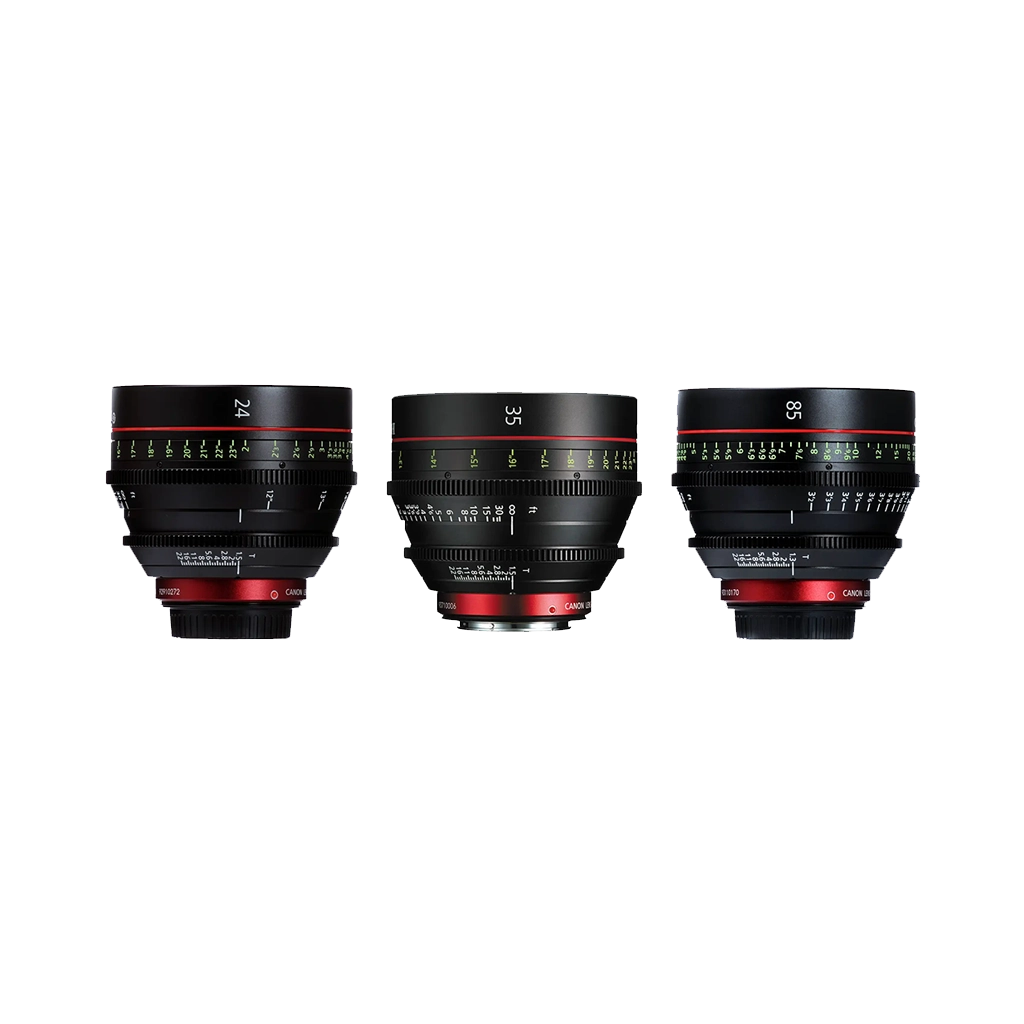 Canon CN-E L Cinema Prime 3 Lens EF Mount Kit (24, 35, 85mm)