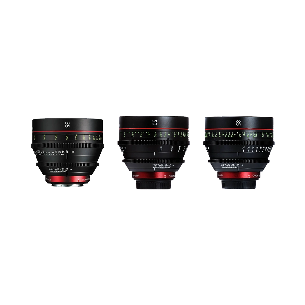 Canon CN-E L Cinema Prime 3 Lens EF Mount Kit (35, 50, 85mm)