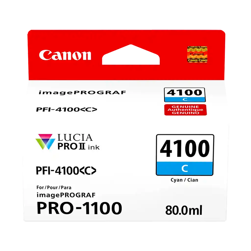Canon PFI-4100 Cyan Pigment Ink Tank (80mL)