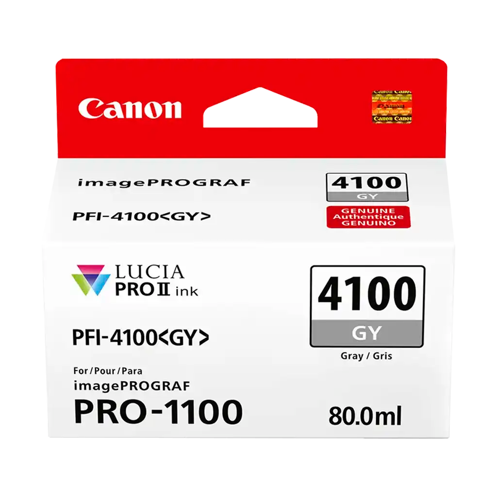 Canon PFI-4100 Gray Pigment Ink Tank (80mL)