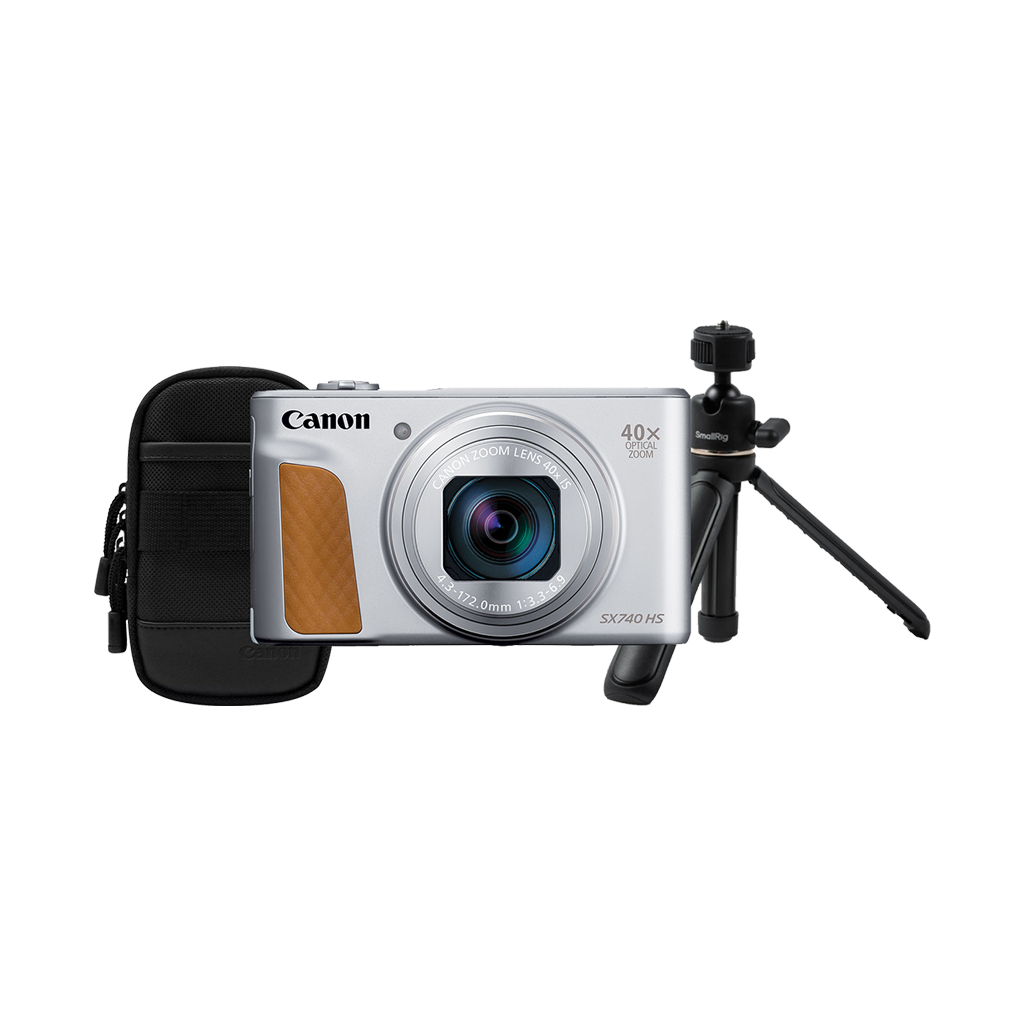 Canon PowerShot SX740 HS LITE Travel Kit (Silver) - Orms Direct