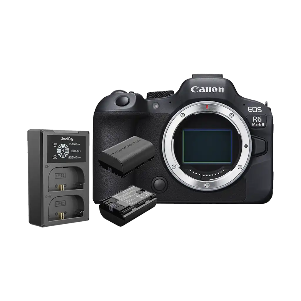 Canon EOS R6 Mark II Mirrorless Camera with FREE SmallRig LP-E6NH 2-Battery Kit with Dual Charger - 3821 (Valued at R1,340)