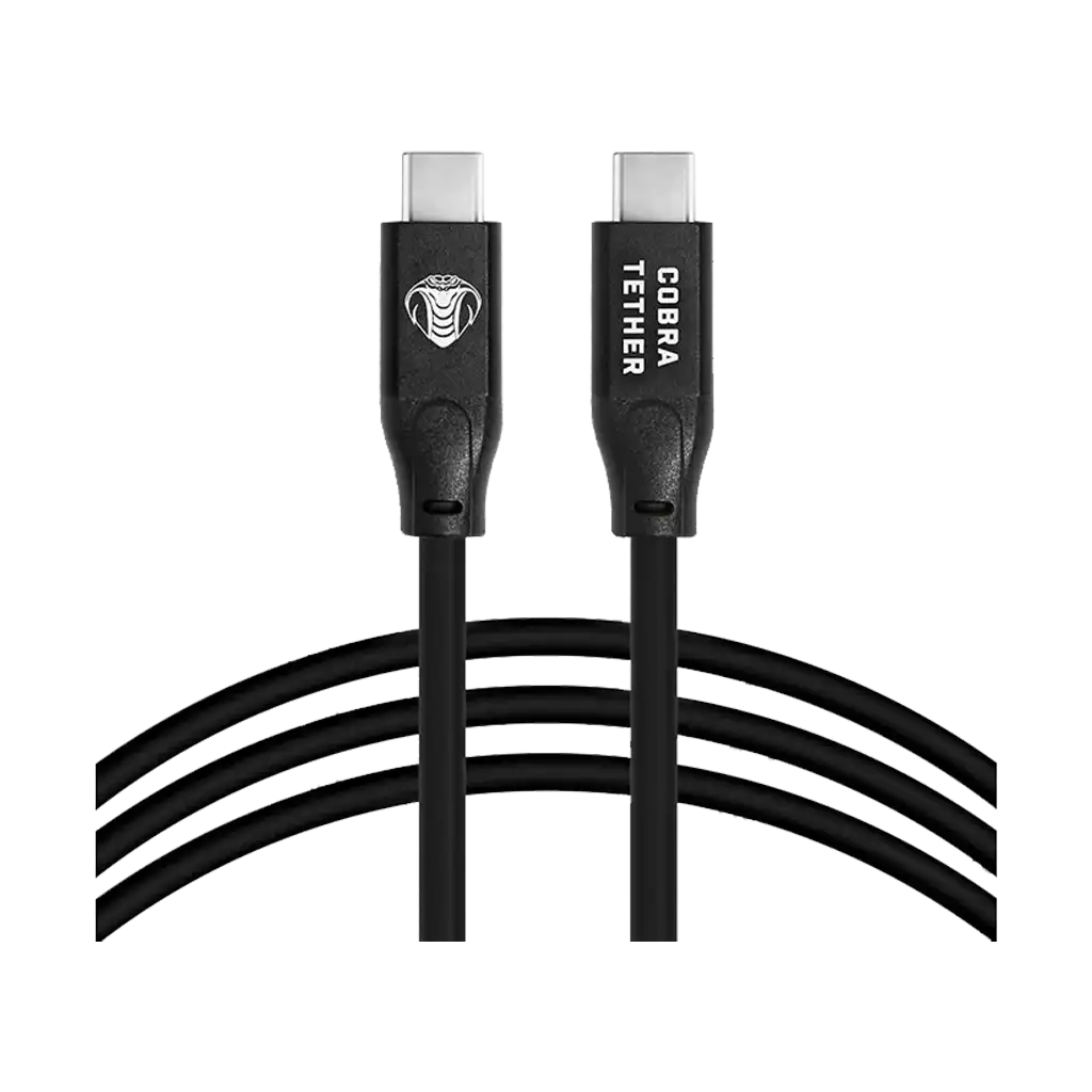 Cobra Tether Straight USB-C Bidirectional Tether Cable (5m, Black)