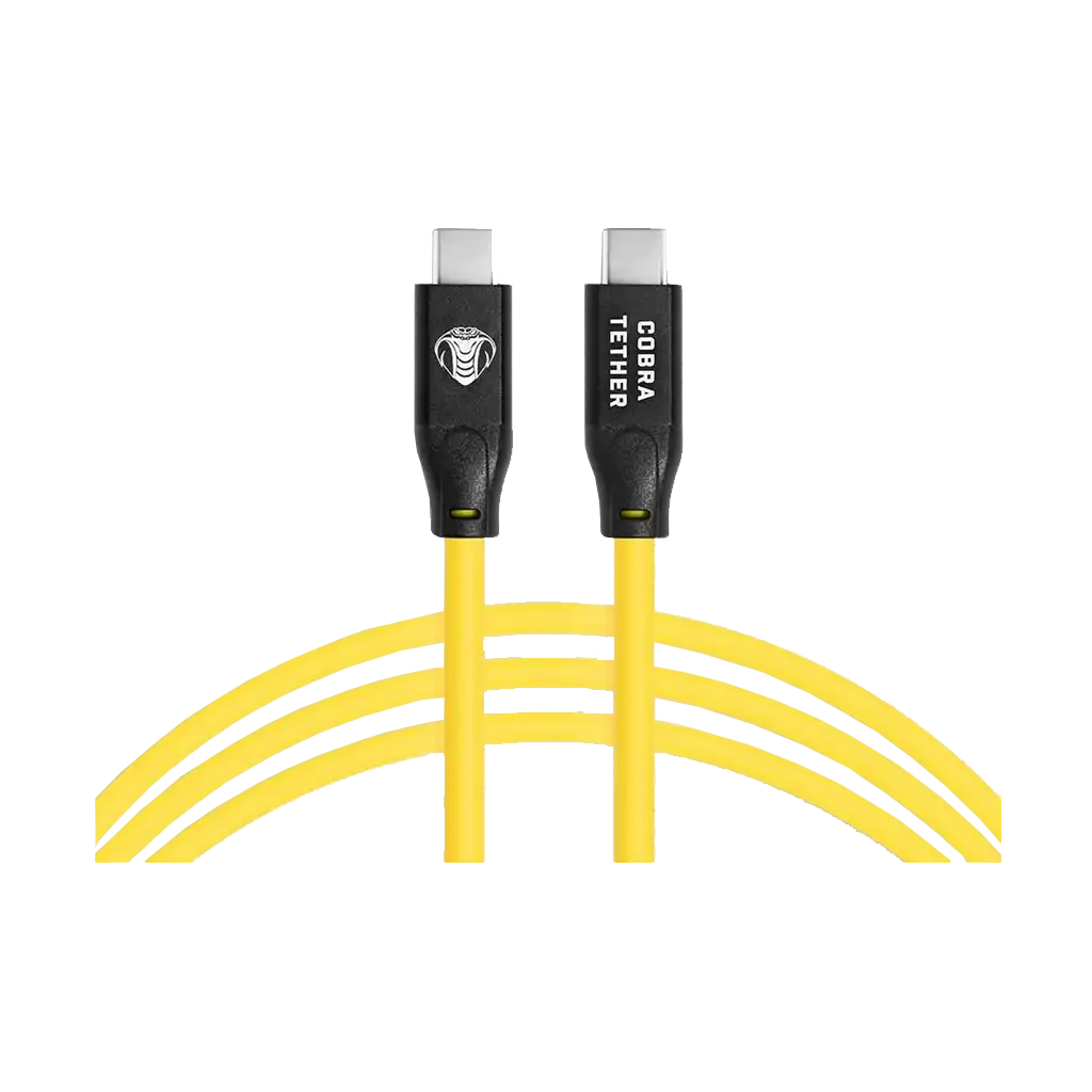 Cobra Tether Straight USB-C Bidirectional Tether Cable (5m, Yellow)